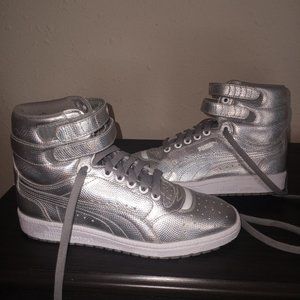 Puma Boys SKY ll High Holographic Junior Casual Shoes